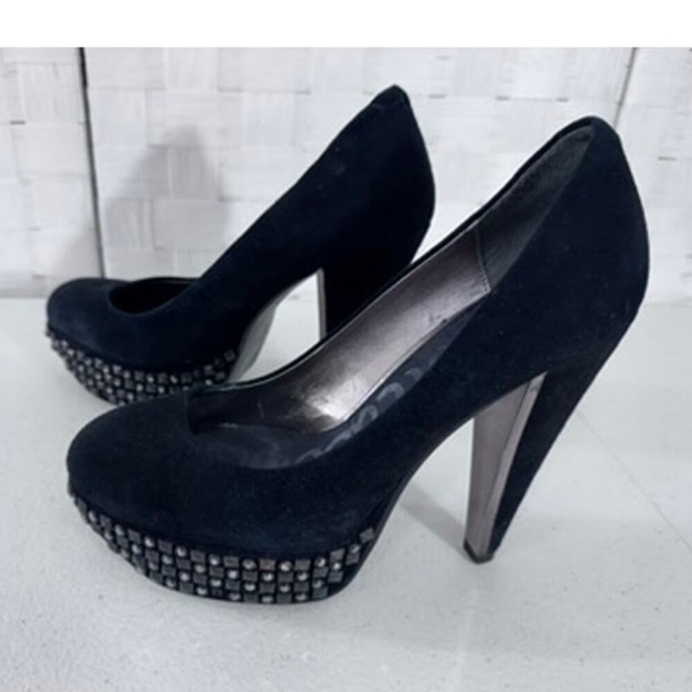 "SAM EDELMAN" Platform Studded Heels,Velvet,SZ 7M, FINAL‎ SALE, SEE PICS!!